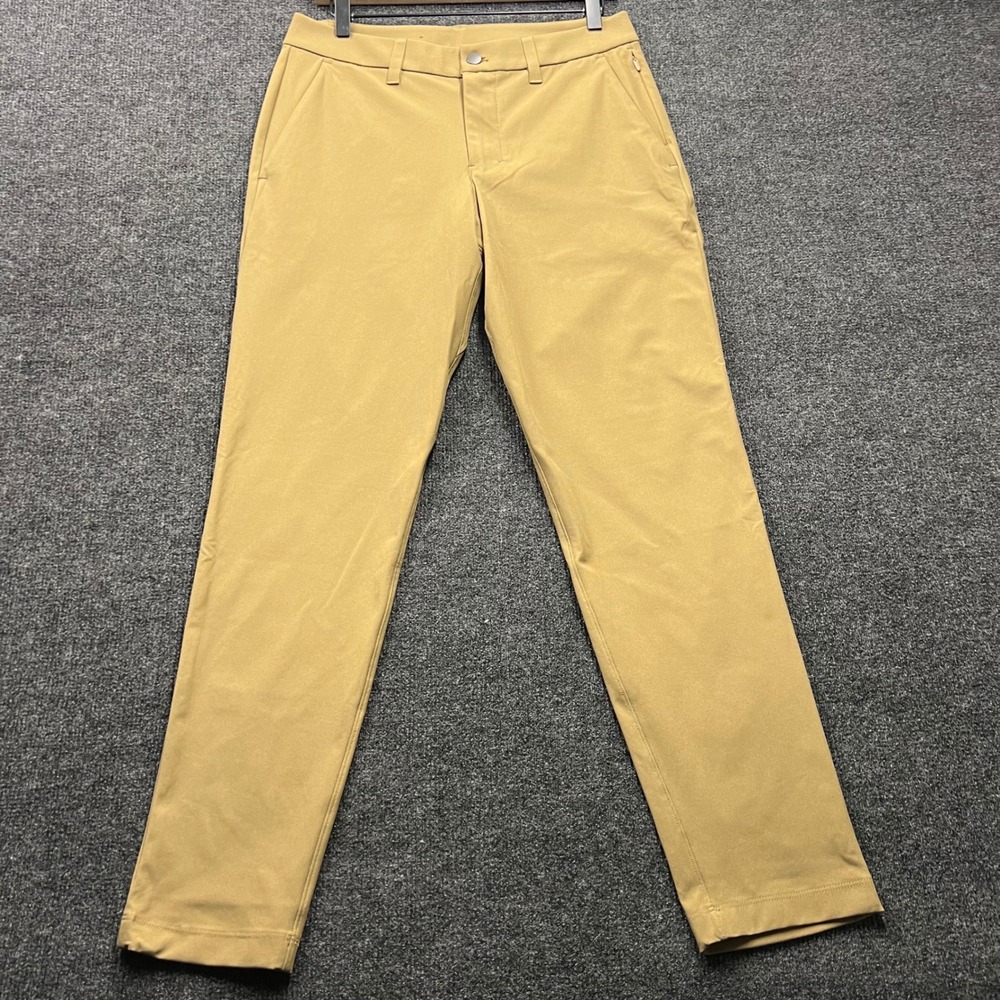 Lululemon Commission Pant Mens 30 Tan Khaki Slim Tapered Golf Chino Trouser